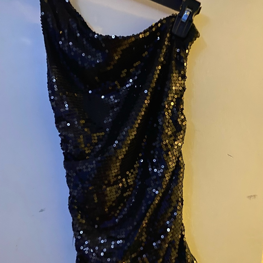 Black sequined top
